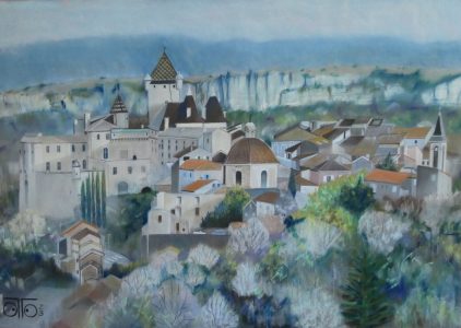 Pastel sec 2023, 70 x 50 cm, 550 € Le château de mon enfance