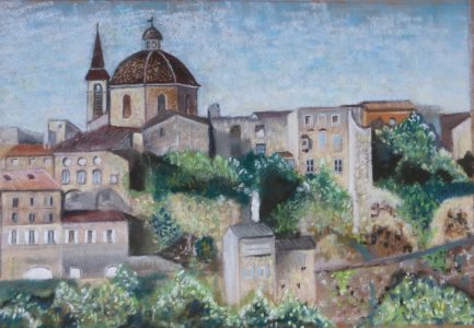 Pastel sec 2022 - 20 x 30 cm Dôme St Benoit.