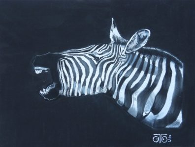 Pastel sec
2025, 30 x 40 cm, 200 € avec l'aimable autorisation d 'A. Ménégon lithographe. Mort de rire.