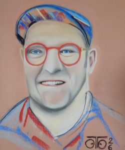 Pastel sec 2026, Autoportrait, 40 x 30 cm Autoportrait de l'artiste.