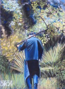 Pastel sec 2025, 30 x 40 cm, 180 € Le vieux Payzan